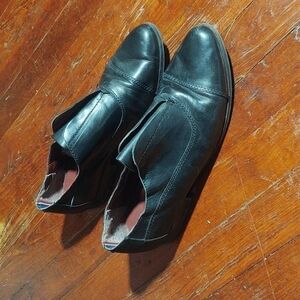 Tommy Hilfger TWFINN Black Leather Loafers Sz 11